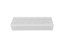 Baok - Vaso retangular longo em acrílico transparente com múltiplos orifícios, elegante para decoração de casa e casamento, 30 cm