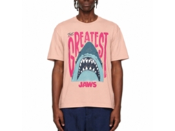 Rockinstone Jaws Movie The Greatest Solid Peach Adult T-shirt Size:m