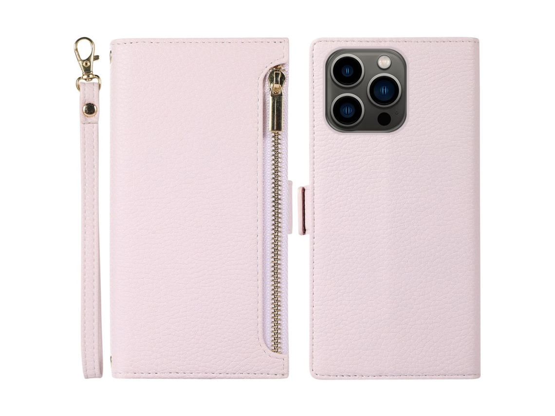 Capa Textura Lichia Pega Para Iphone 15 Pro Max Pele Sintética Roxo