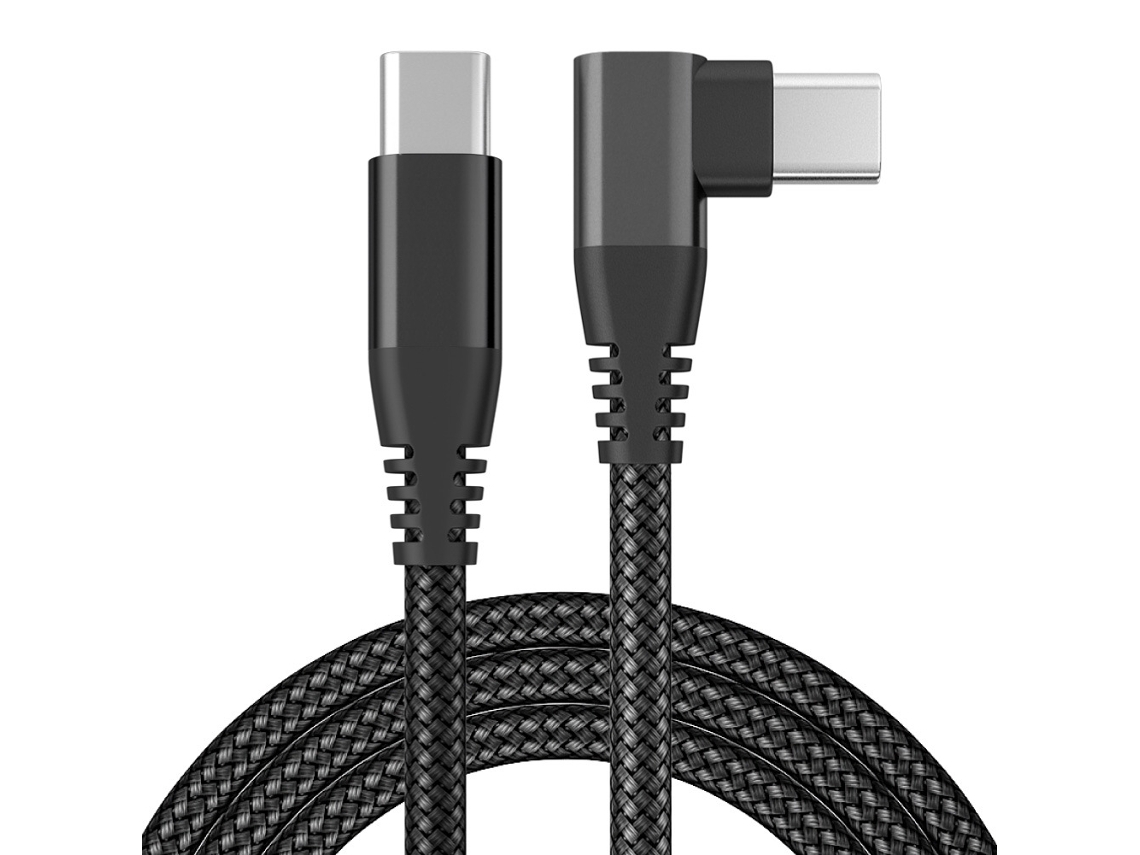 Carregador Usb-c Com Conector Angular, Carga Rápida Pd De 60 W, Preto, 1 M
