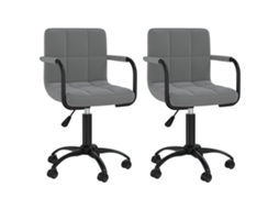 Swivel Dining Chair, Swivel Dining Chairs Vidaxl Cinzeto Veludo (n/a)