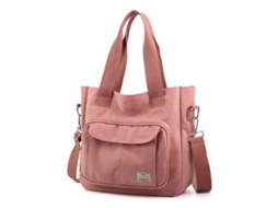 Lurelia Bolsa De Ombro Feminina Em Lona Grande Capacidade Impermeável Fecho De Correr Vários Bolsos Para Uso Diário