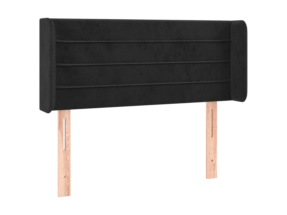Cabeceira de Cama com Abas Veludo Preto MAISON EXCLUSIVE (103x16x78 cm)