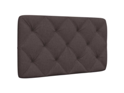 Vidaxl Almofadão De Cabeceira 80 Cm Tecido Castanho-escuro
