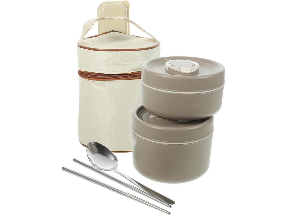 Conjunto Ipetboom De 2 Tigelas Para Sopa E Ramen Com Tampas, Térmicas E Com Alças, Com Capacidade De 600ml E 440ml, Em