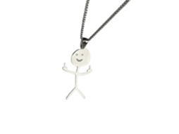 Colar divertido Walshlxq com anel no dedo médio, colar personalizado com pingente para mulheres e homens.