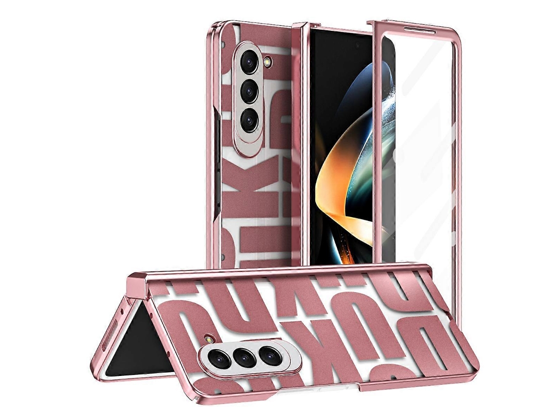 Capa Dobrável Com Dobradiça E Revestimento Eletrolítico Integrado Para Samsung Galaxy Z Fold5