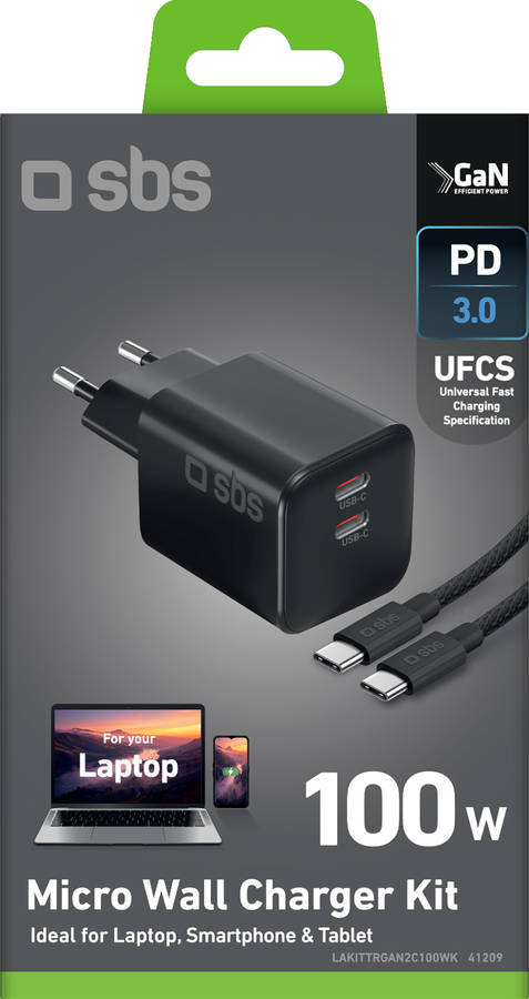 Carregador Portátil + Cabo SBS (Usb-C - 100W - 20V)