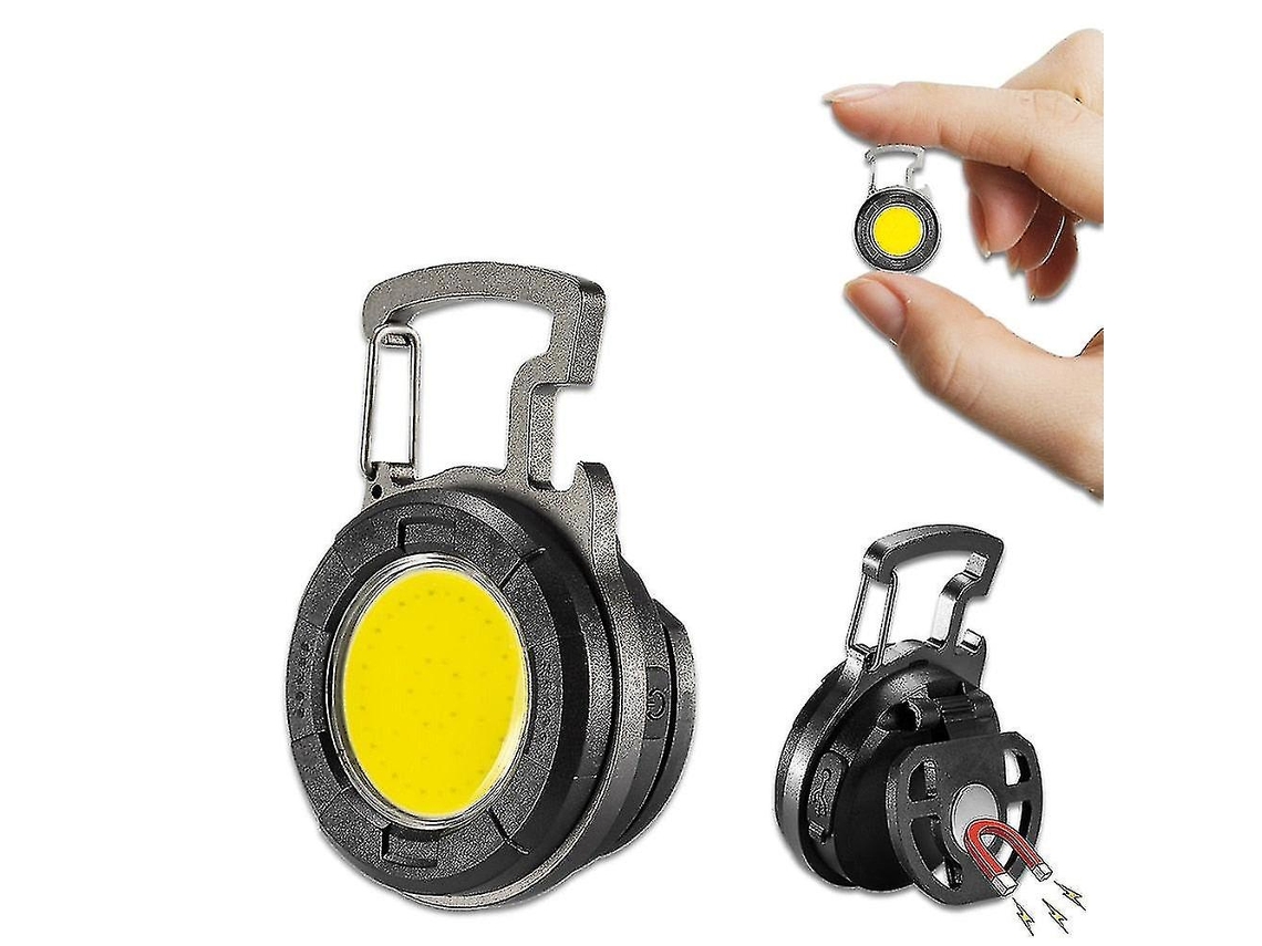 Mini Lanterna De Acampamento Superbrilhante, Lanterna De Chaveiro Cob, Luz De Trabalho, Holofote Com Ímã Potente E Clipe, À Prova Dágua. Olysi Shop