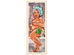 Pintura de Diamante Diy com Strass e Bordado, Arte Decorativa para Casa, Mulher, 20x50cm | S/MARCA