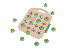 Primerox brinquedo Educativo Xadrez de Memória Madeira Interativo para Crianças (azul)