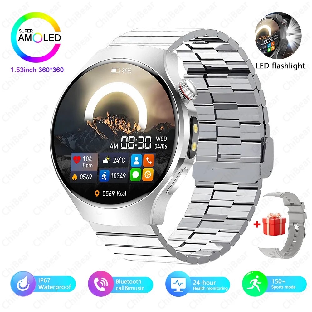 Smartwatch com Gps, À Prova D'água, Recursos Esportivos e de Fitness, Lanterna e Chamadas Bluetooth. MDUG (yingang)