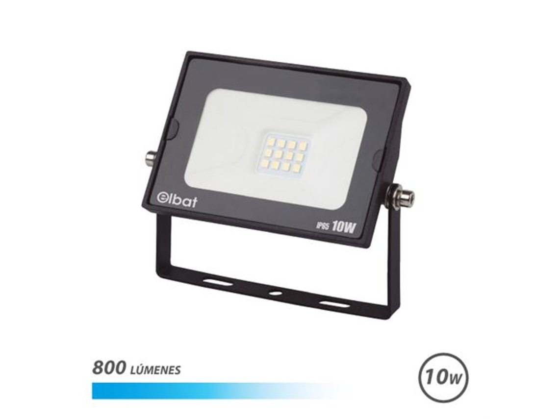 Proyector Led Super Slim Series 10W 800Lm 6500K Luz Fria Ideal para Exterior Elbat