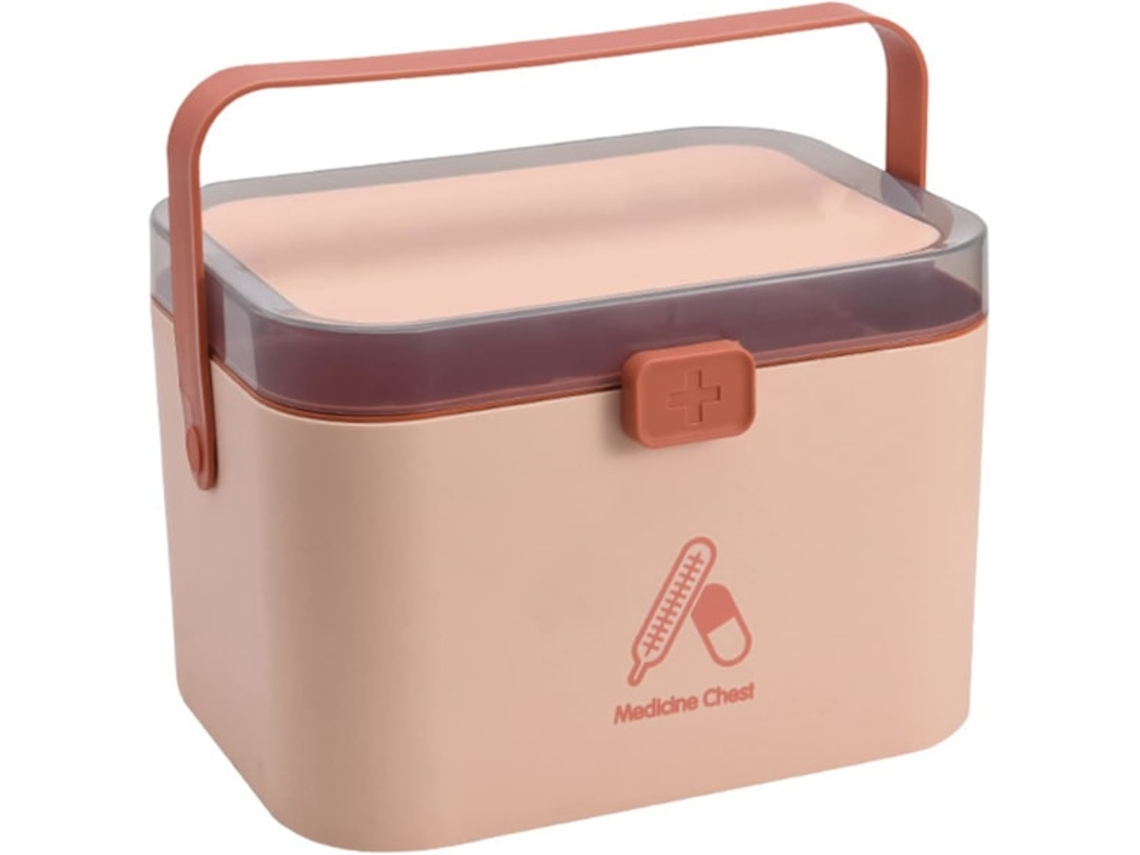 Caixa De Medicamentos Grande Para Uso Doméstico, Primeiros Socorros Dobrável 2 Camadas, Recipiente Portátil Medicamentos, Casa. Aquaforge