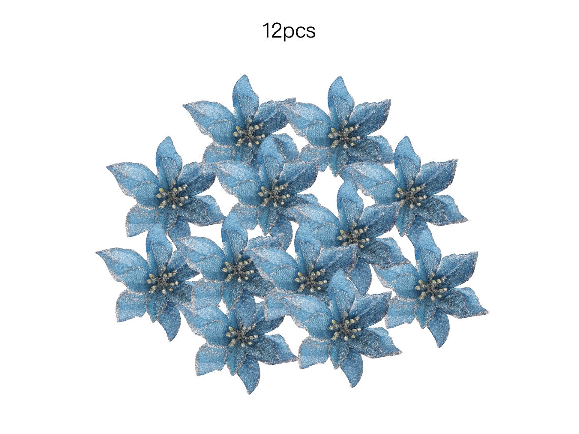 Flor de Natal Artificial 13cm Pack de 12 LAXISCREED