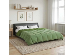 Vidaxl Duvet De Ano Inteiro 220 X 240 Cm 4 Estações Verde Respirável