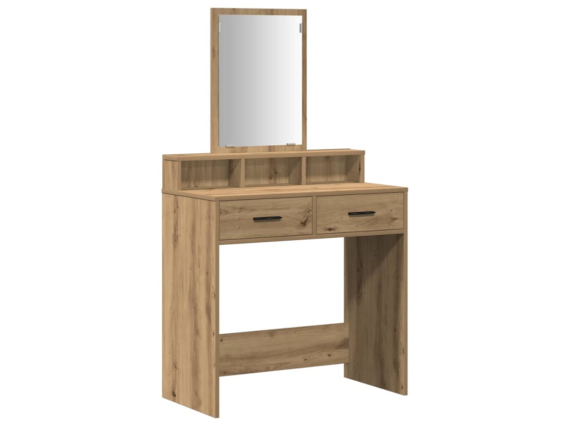 Mesa de Vestir com Gaveta Carvalho Artesanal 79x41x140 cm MAISON EXCLUSIVE