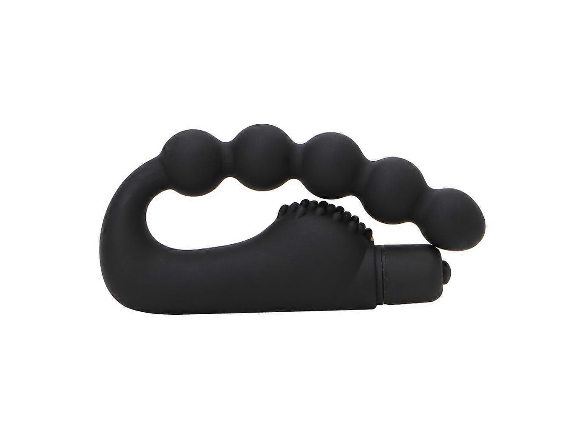 10 Modos Vibradores Anal Vaginais De Silicone Com Contas Vibratórias Brinquedos Sexuais Produtos Adultos Preto