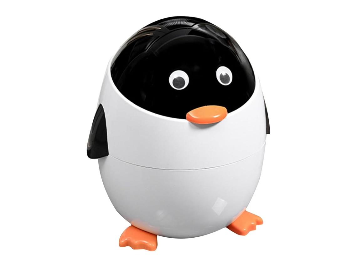 Fofa, Lixeira Fofa De Pinguim, Lixeira Fofa Com Tampa Basculante Para Banheiro, Dormitório, Sala De Gokoco