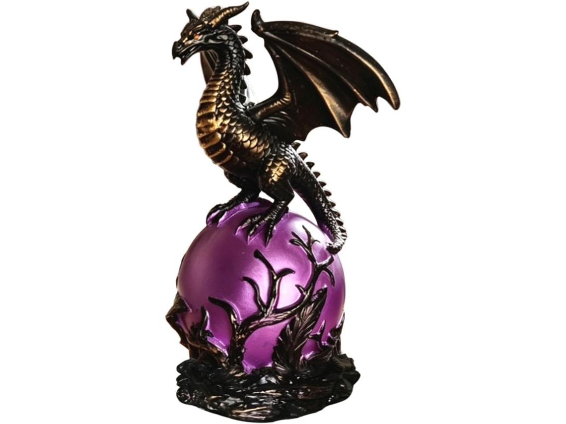 Dragão Luminária, Resina Luminária, Gótico Dragão Ovo