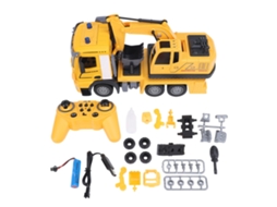 Mali brinquedo Carro Engenharia Rc 11 Canais Escavadeiro Controle Remoto com Luz e Som 2.4g para Crianças