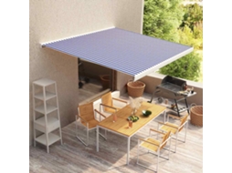 Vidaxl Lona Para Toldo Azul E Branco 350x250 Cm