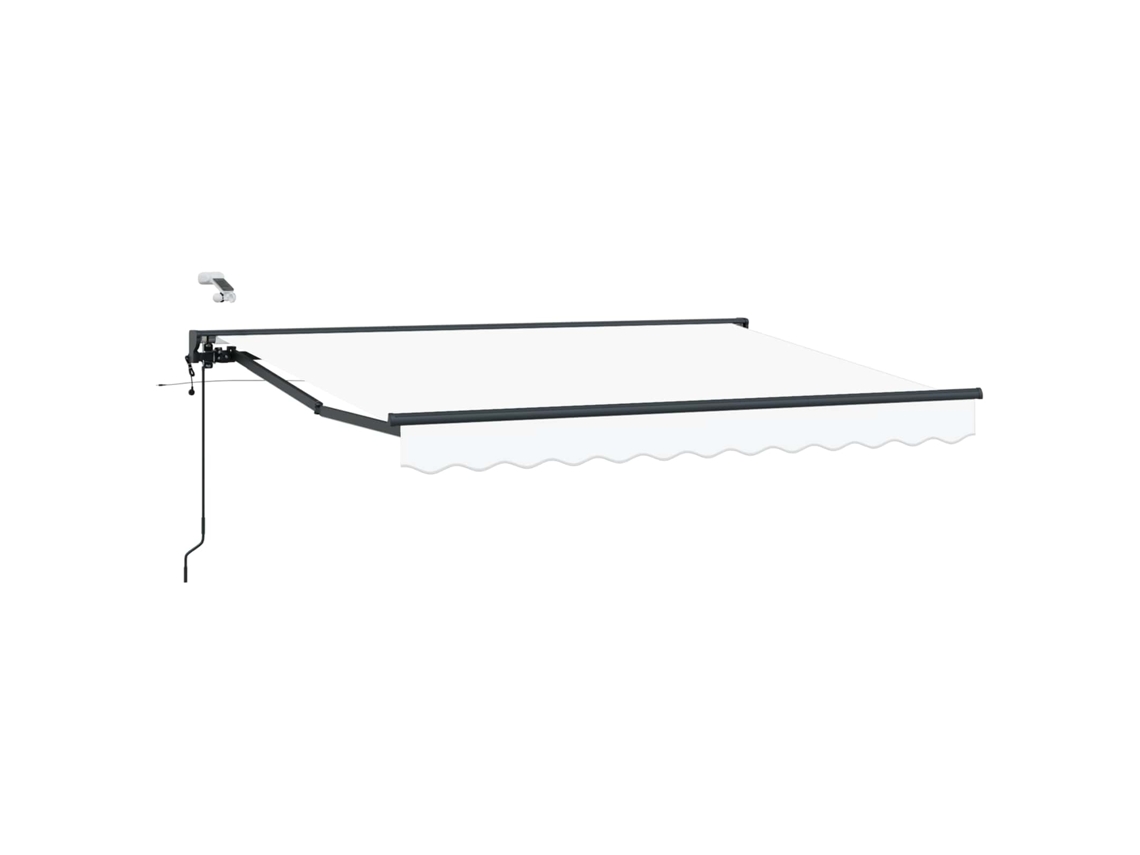 Conjunto 1 Sombra Externa Vidaxl Branco Alumínio (3 X 2,5 M)
