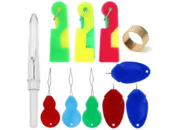 Passador de Linha com Dedal, Conjunto de Ferramentas de Costura, Acessórios para Artesanato. AQUAFORGE