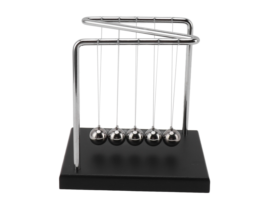Balanço De Bolas De Aço Com Base De Madeira Para Decoração