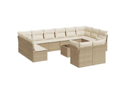 Garden Sofa Set, Garden Sofa Sets Vidaxl Bege Rattan / Vime (n/a)