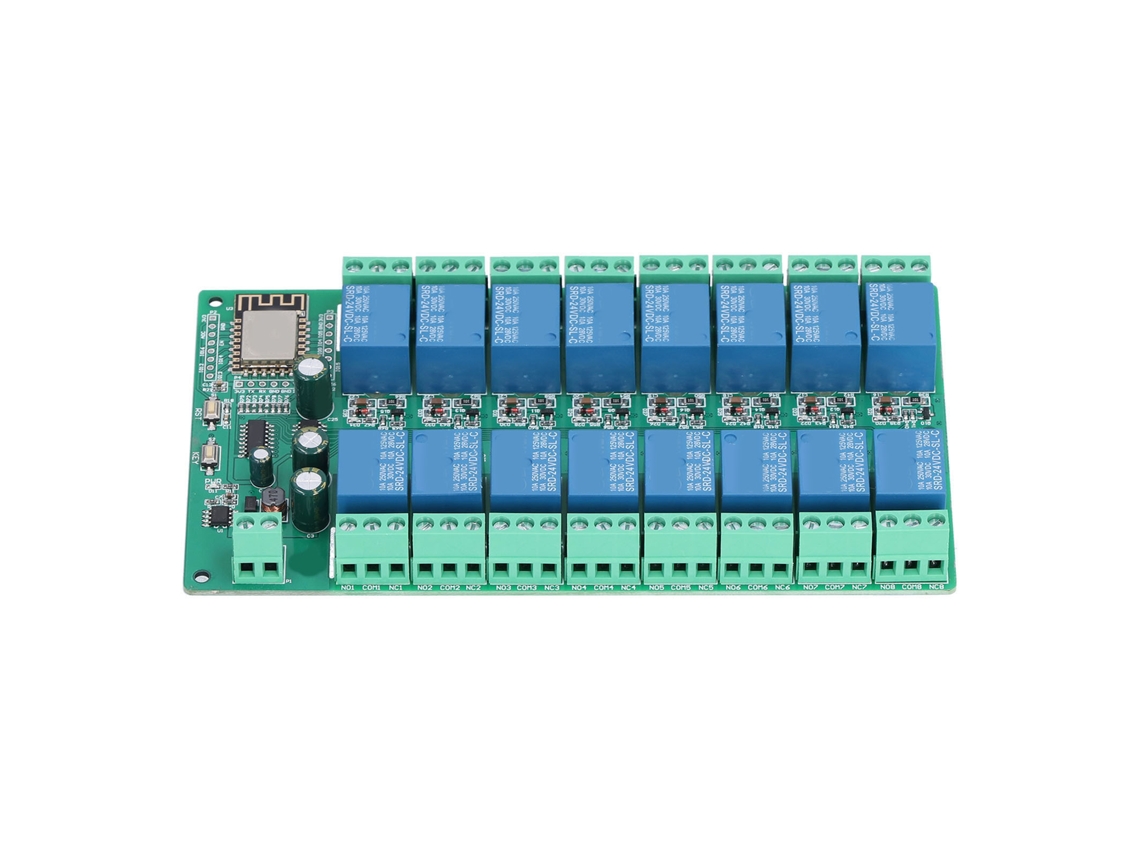 Módulo Relé 16 Canais Wifi Controle Remoto Placa Desenvolvimento Dc 24v Para Esp8266