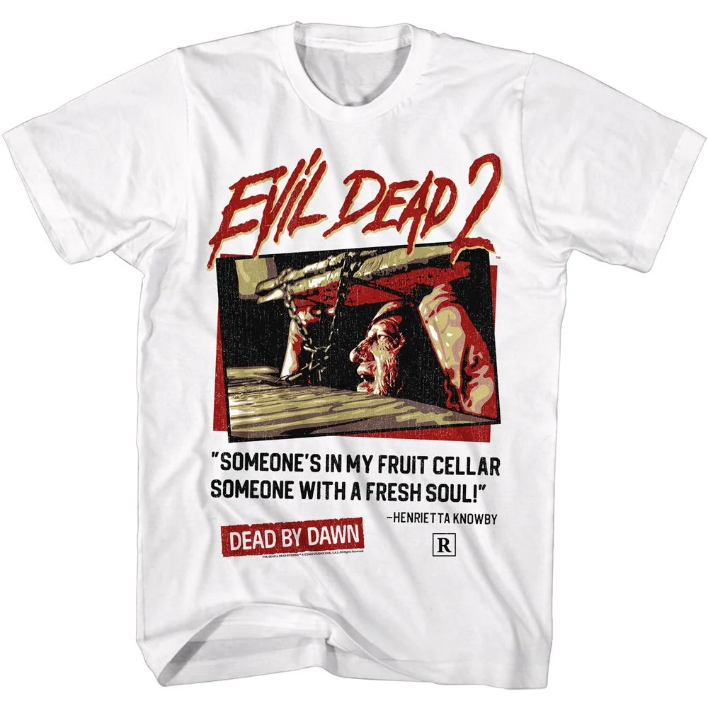 Rockinstone Evil Dead Fresh Soul White Adult T-shirt Size:l