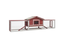 Vidaxl Coelheira 310x70x87 Cm Pinho E Abeto Maciços Vermelho