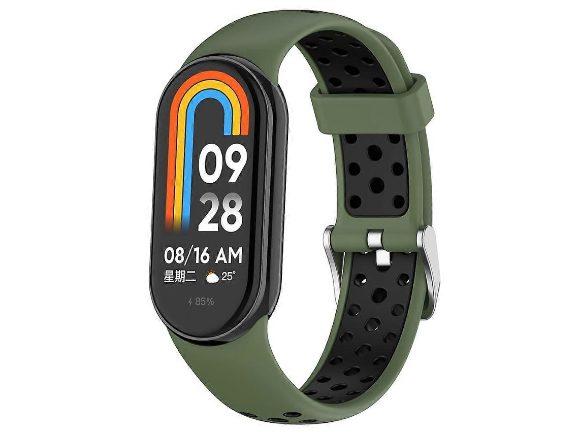 Pulseira De Silicone Com Plugue De Aço Bicolor Para Xiaomi Mi Band 8
