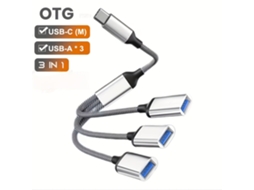 Hub Usb c 3 em 1 para Tablet Viagem Rápida STELASPLEN
