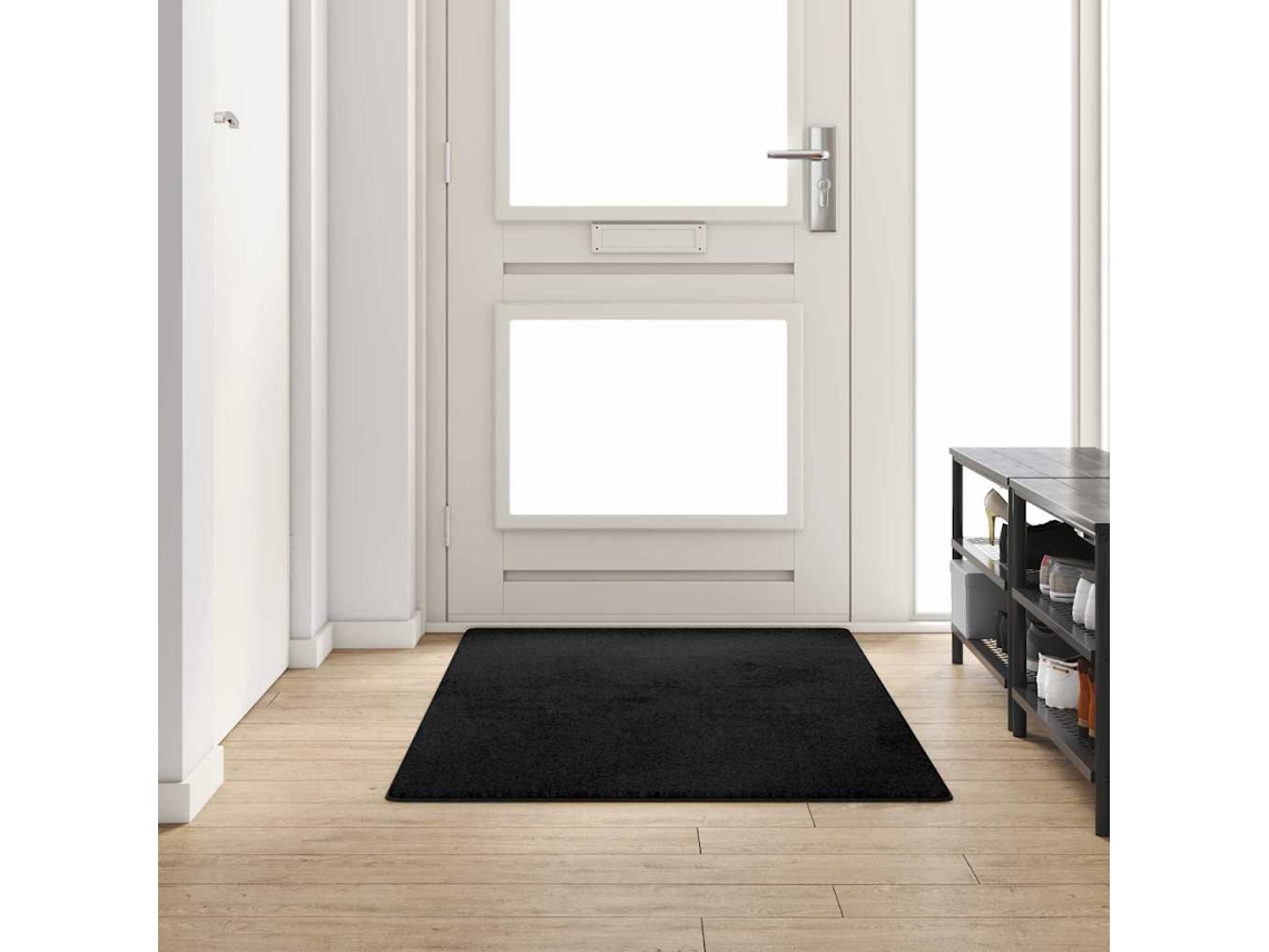 Vidaxl Runner De Carpete Preto 100 X 200 Cm 100% Polipropileno Tuft