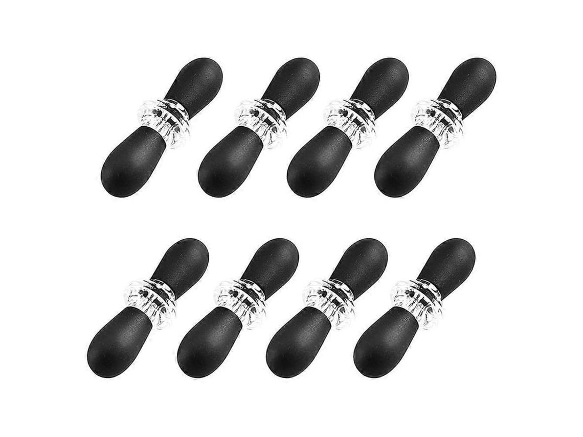 8 Peças Escova De Milho Com Alça Ergonômica Em Aço Inoxidável Preto 7,5x3 Cm