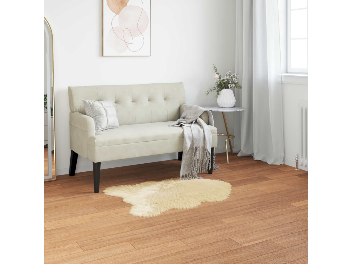 Vidaxl Tapete De De Ovelha Sintética Tafalla Creme 60 X 90 Cm