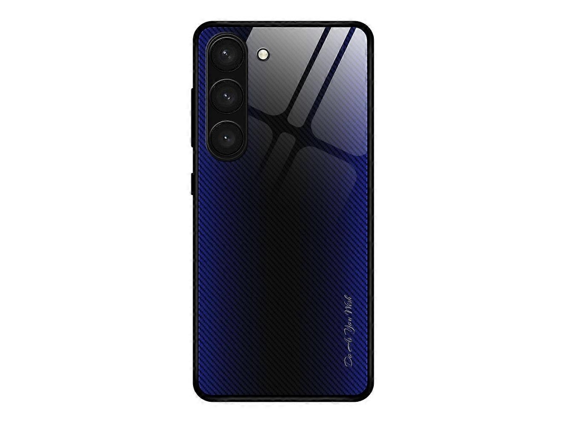Capa De Celular Em Tpu Com Textura Gradiente E Vidro Para Samsung Galaxy S23+ 5g