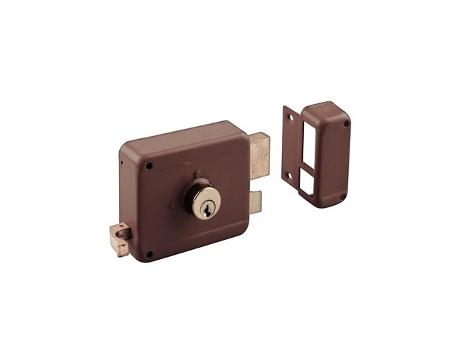 Fechadura De Sobreposição De Manípulo Em Ferro Pintado 85x120 Mm Esquerda Handlock