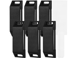 Conjunto De 6 Fechos Magnéticos Para Portas Armário, Em Abs Preto.