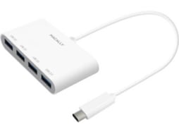 Hub MACALLY Hub MACALLY 3.1 USB-C 4X USB A WHITE (Branco)