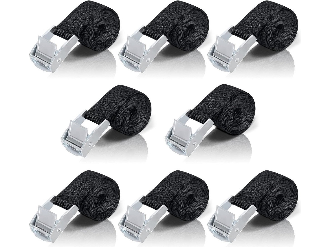 8 Cintas De Amarração Alta Qualidade, 20mm X 1m, Cintas De Amarração/ Para Bicicleta Com Fivela, Cintas De Fixação Com Fivela Metálica