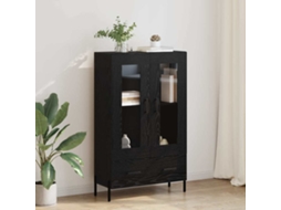 Vidaxl Buffê Corona Carvalho Preto 69,5 X 31 X 115 Cm