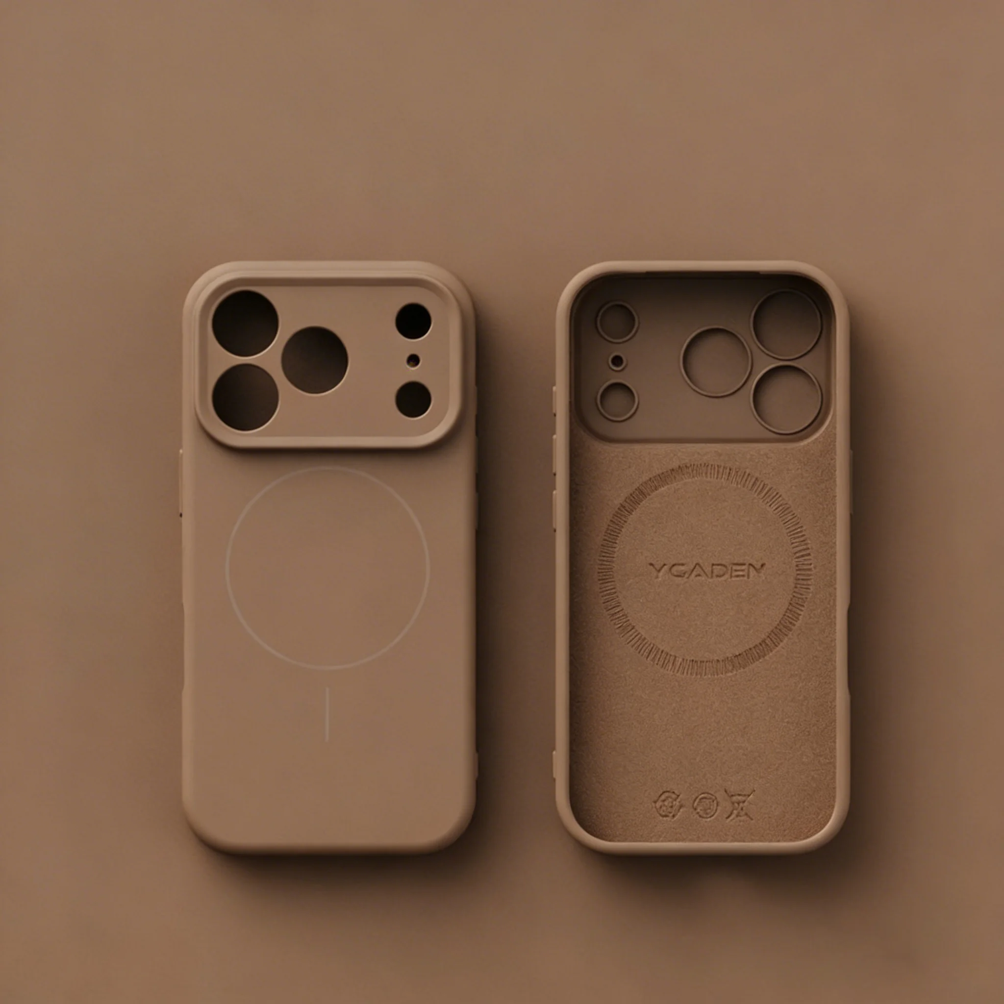 Capa De Silicone Líquido (marrom Para Iphone 13), Compatível Com Encaixe Magnético Magsafe, Protege A Lente Da Câmera.