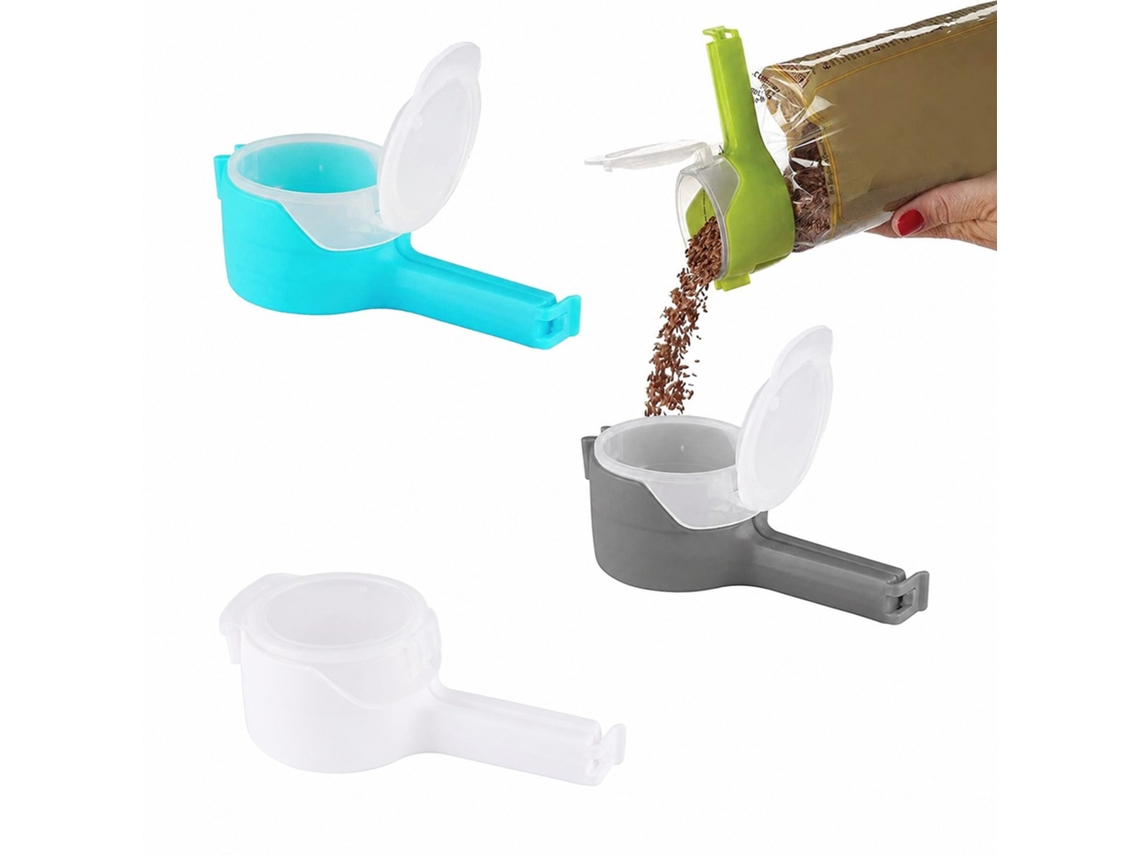 Conjunto De 4 Prendedores Para Alimentos Com Bico Dosador, Ideais Para Organizar E Armazenar. Perfeitos Para A Cozinha