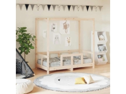 Vidaxl Estrutura De Cama Infantil 70x140 Cm Pinho Maciço