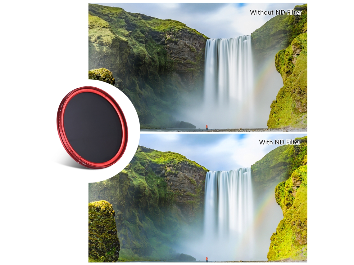Fotga 82mm Slim Nd Fader Variable Filter Neutral Density Nd2 To Nd400 Red Replacement For Canon Nikon Dslr Camera LAXISCREED