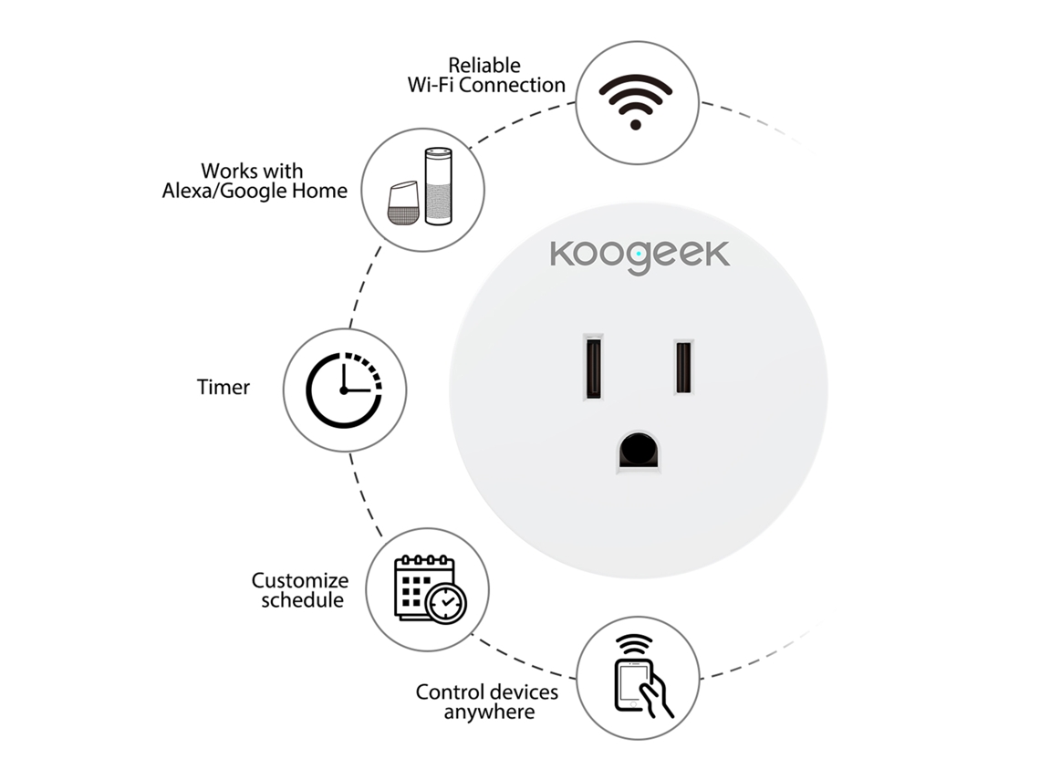 Tomada Inteligente Laxiscreed Para Gestão Remota Via App, Ligar/desligar E Programação Automática