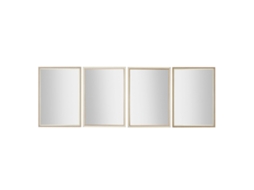Espelho de Parede Home Esprit Branco Marrom Bege Cinza 66 x 2 x 92 cm 70 x 2 x 97 cm (4 Unidades)